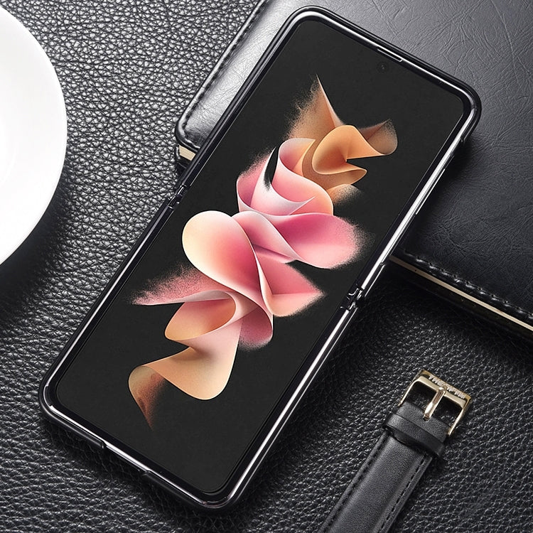For Samsung Galaxy Z Flip6 / Flip7 FE Genuine Leather Shockproof Protective Phone Case
