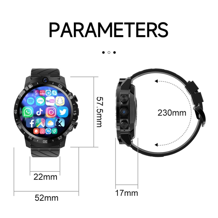 MT27 4G+64G 1.6 inch IP67 Waterproof 4G Android 8.1 Smart Watch Support Heart Rate / GPS, Type: