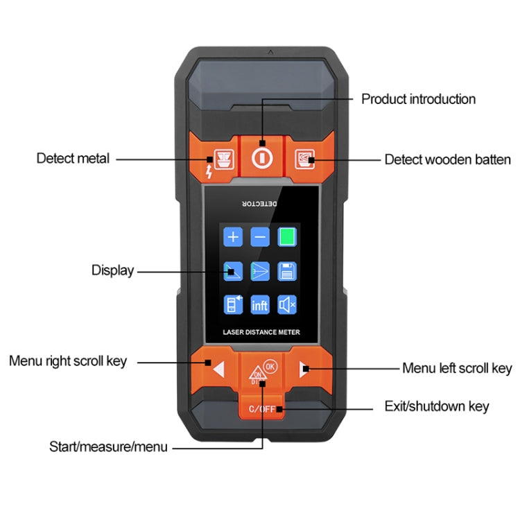 GVDA GD210DR Handheld Red Light Metal Detector
