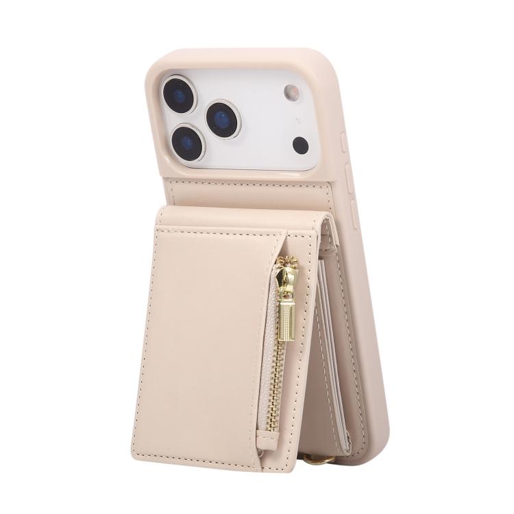 For iPhone 17 Pro Max Crossbody Lanyard Zipper Wallet Leather Phone Case