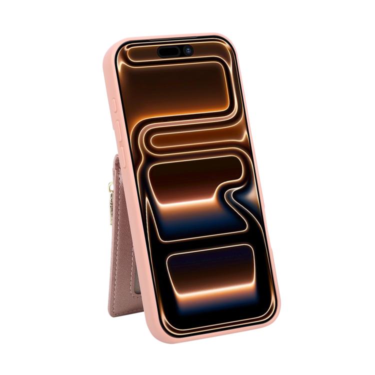 For iPhone 17 Pro Crossbody Lanyard Zipper Wallet Leather Phone Case