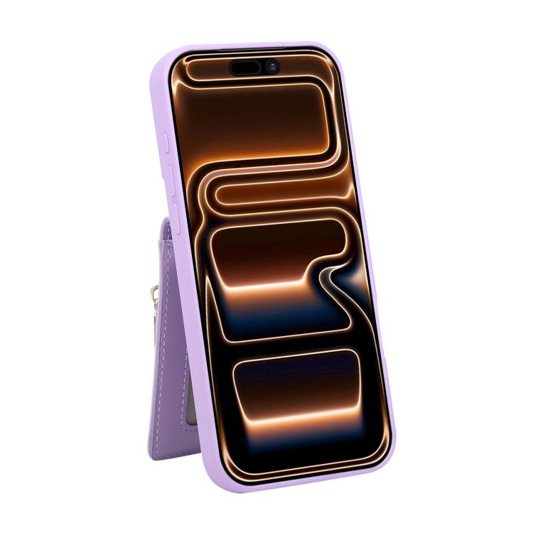 For iPhone 17 Pro Crossbody Lanyard Zipper Wallet Leather Phone Case