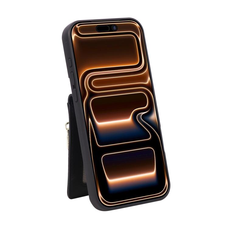 For iPhone 17 Pro Crossbody Lanyard Zipper Wallet Leather Phone Case