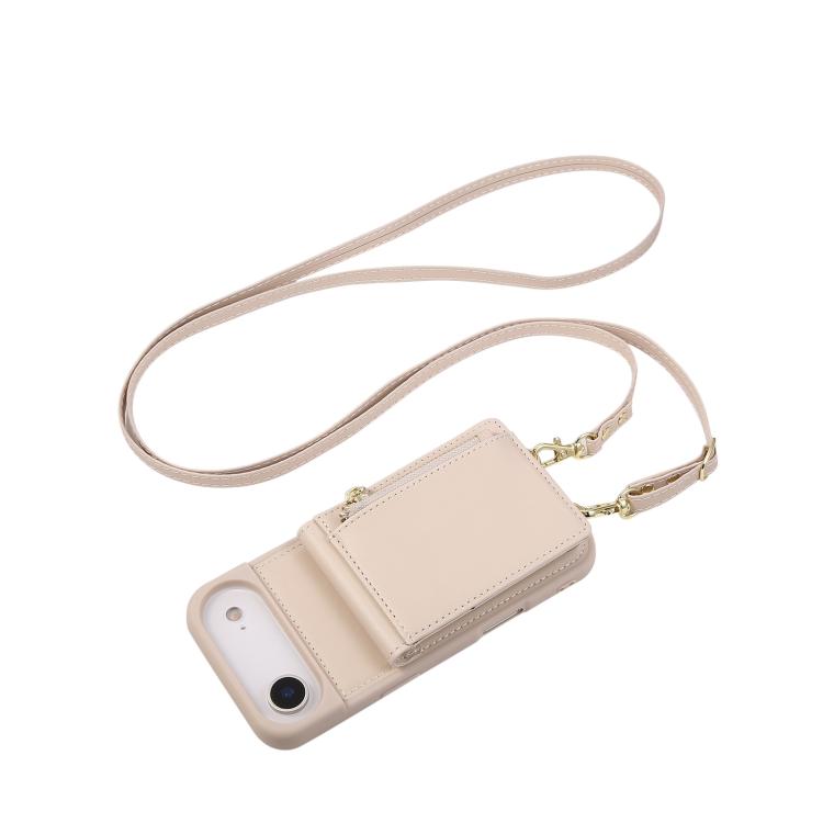 For iPhone Air Crossbody Lanyard Zipper Wallet Leather Phone Case