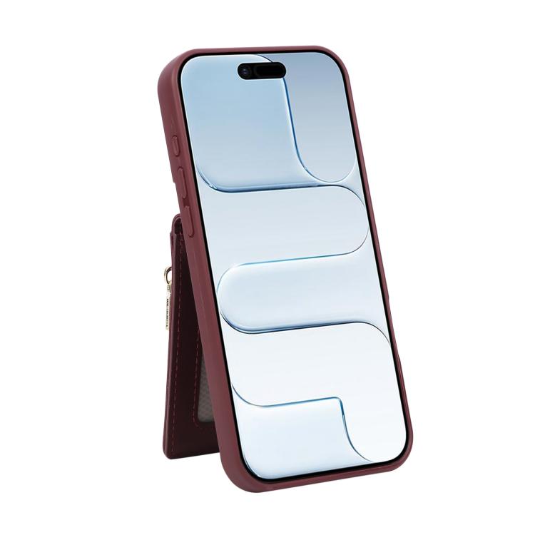 For iPhone Air Crossbody Lanyard Zipper Wallet Leather Phone Case