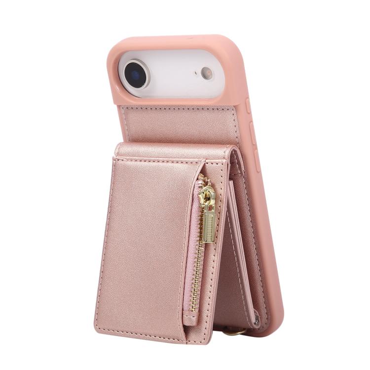 For iPhone Air Crossbody Lanyard Zipper Wallet Leather Phone Case