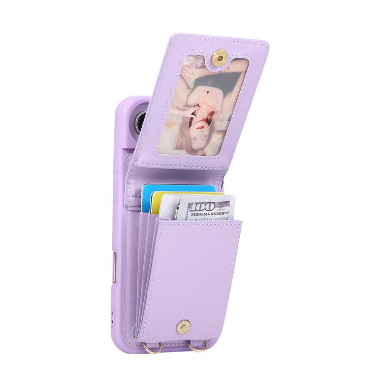 For iPhone Air Crossbody Lanyard Zipper Wallet Leather Phone Case