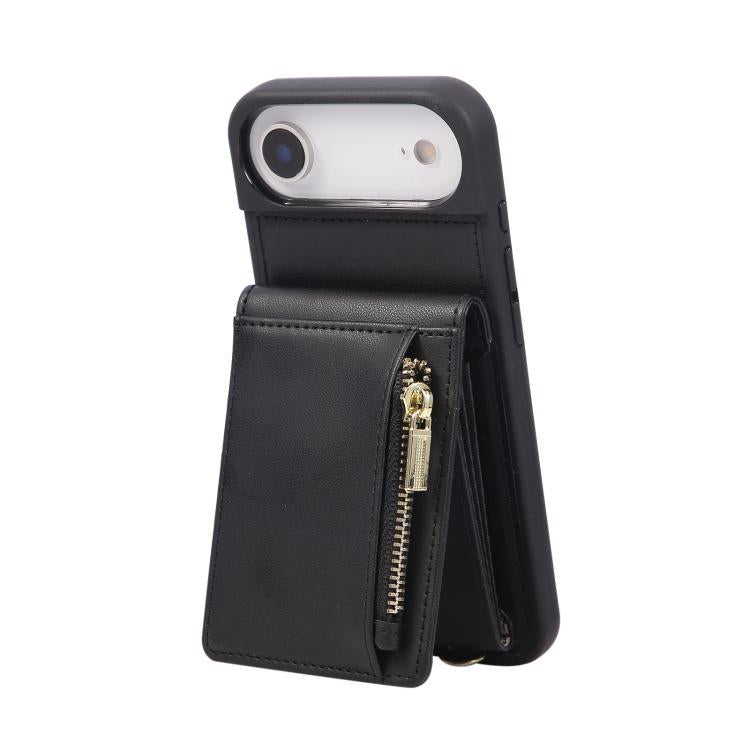 For iPhone Air Crossbody Lanyard Zipper Wallet Leather Phone Case