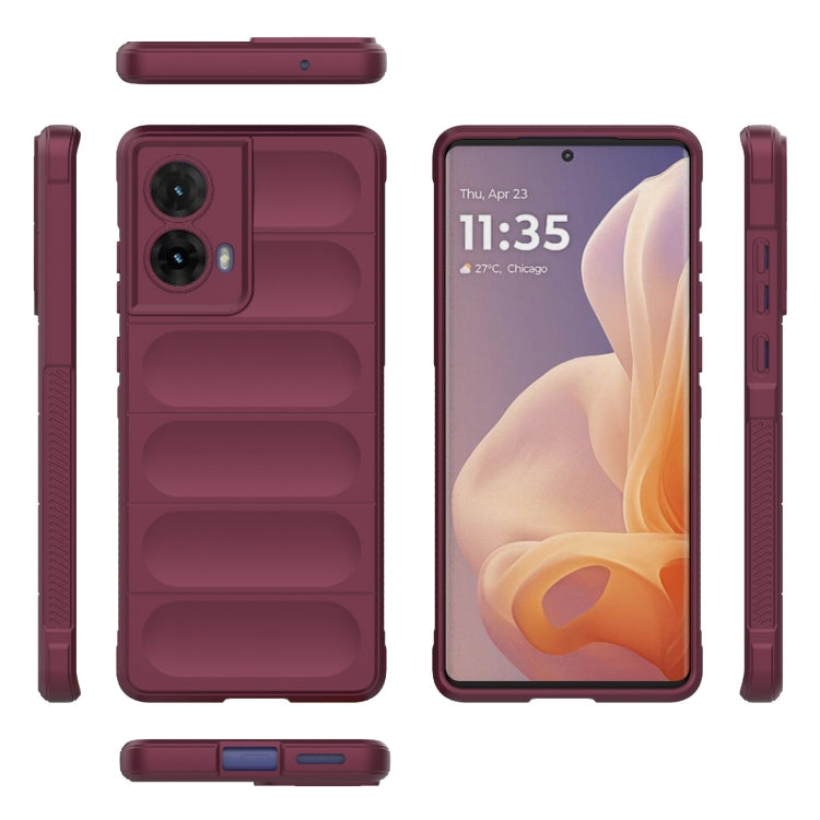 For Motorola Moto G85 5G Global Magic Shield TPU + Flannel Phone Case