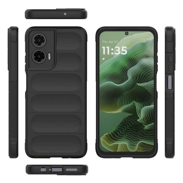 For Motorola Moto G35 5G Global Magic Shield TPU + Flannel Phone Case