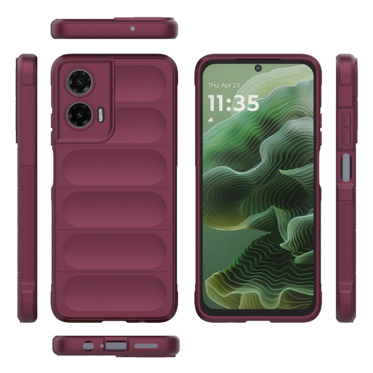 For Motorola Moto G35 5G Global Magic Shield TPU + Flannel Phone Case