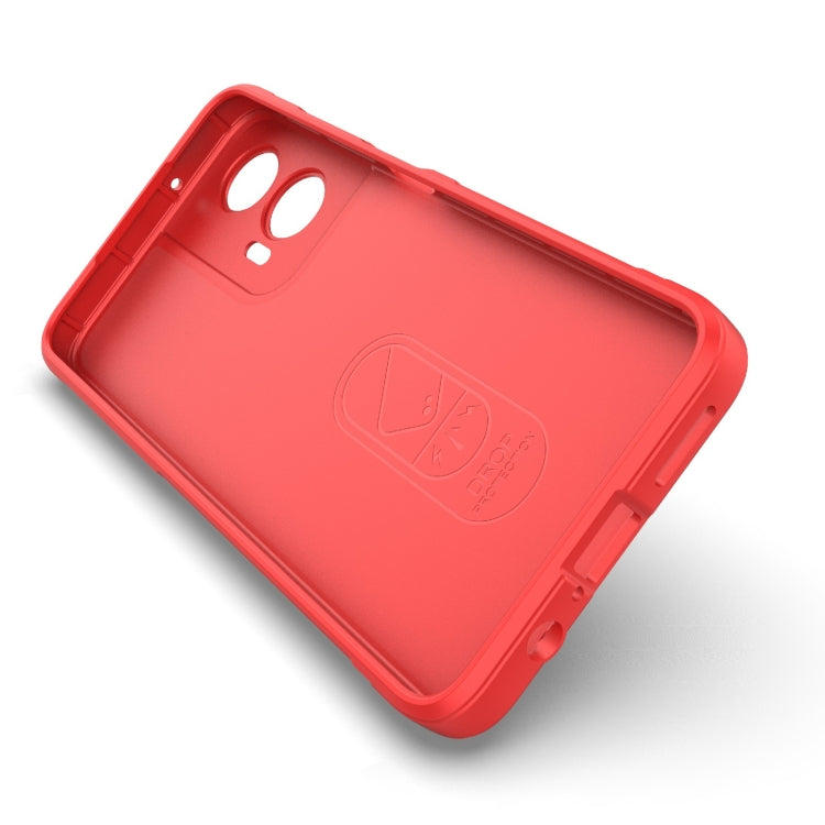 For Motorola Moto G35 5G Global Magic Shield TPU + Flannel Phone Case