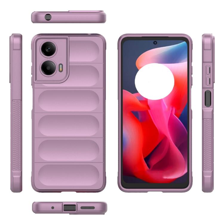 For Motorola Moto G24 4G Global Magic Shield TPU + Flannel Phone Case
