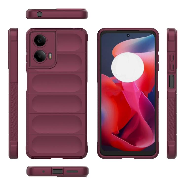 For Motorola Moto G24 4G Global Magic Shield TPU + Flannel Phone Case