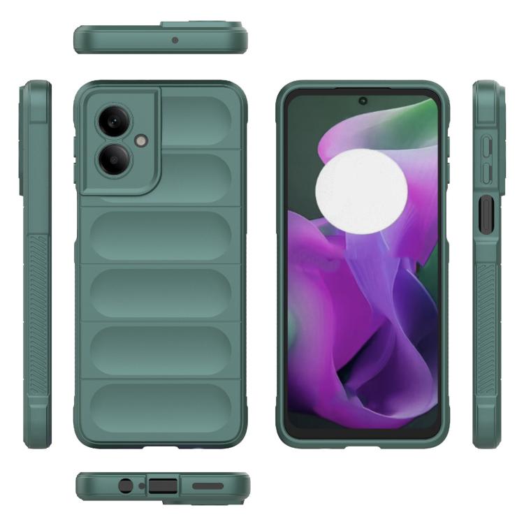 For Motorola Moto G55 5G Global Magic Shield TPU + Flannel Phone Case