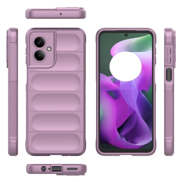 For Motorola Moto G55 5G Global Magic Shield TPU + Flannel Phone Case
