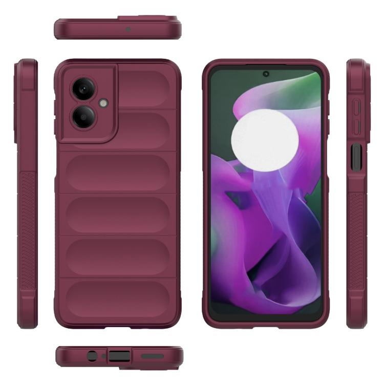 For Motorola Moto G55 5G Global Magic Shield TPU + Flannel Phone Case