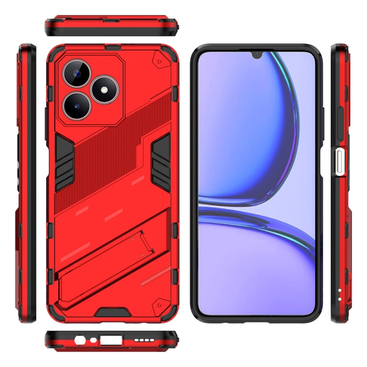 For Realme C53 4G Punk Armor 2 in 1 PC + TPU Phone Case with Holder