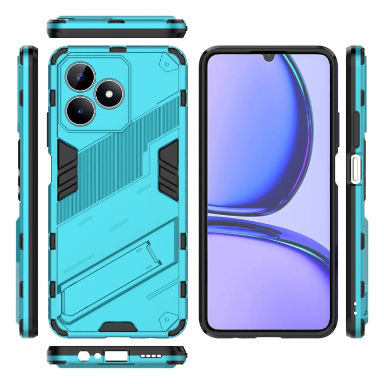 For Realme C53 4G Punk Armor 2 in 1 PC + TPU Phone Case with Holder