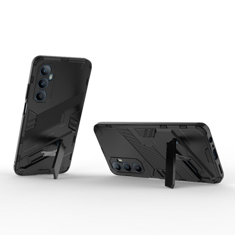 For Realme C65 4G Global Punk Armor 2 in 1 PC + TPU Phone Case with Holder