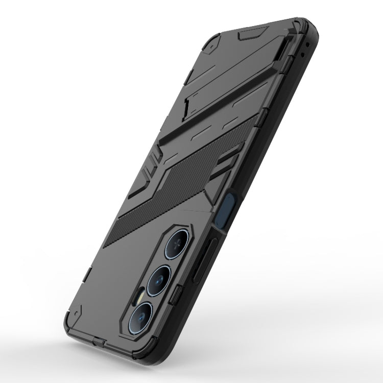 For Realme C65 4G Global Punk Armor 2 in 1 PC + TPU Phone Case with Holder
