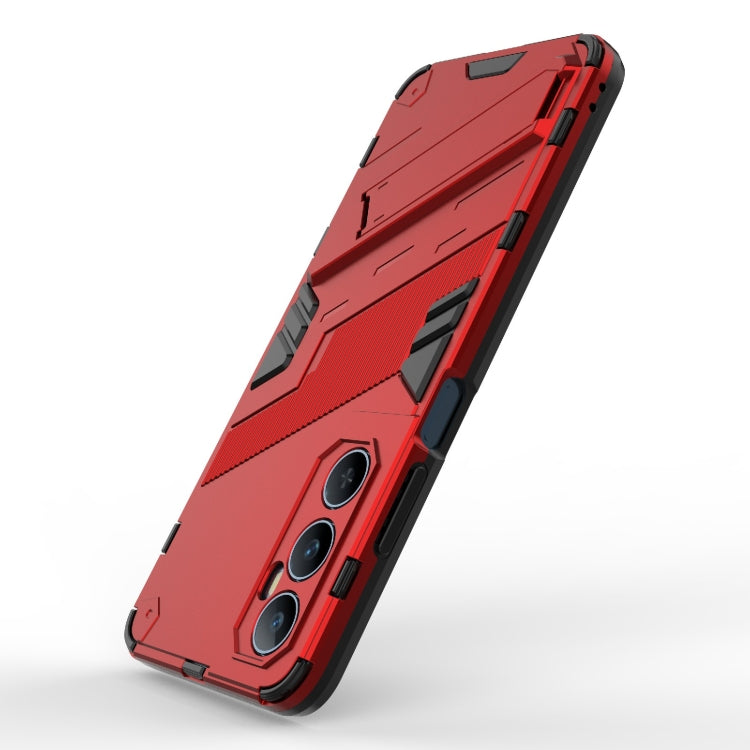 For Realme C65 4G Global Punk Armor 2 in 1 PC + TPU Phone Case with Holder