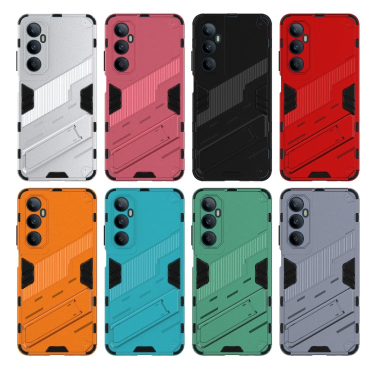 For Realme C65 4G Global Punk Armor 2 in 1 PC + TPU Phone Case with Holder