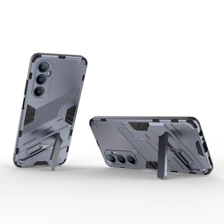For Realme C65 4G Global Punk Armor 2 in 1 PC + TPU Phone Case with Holder