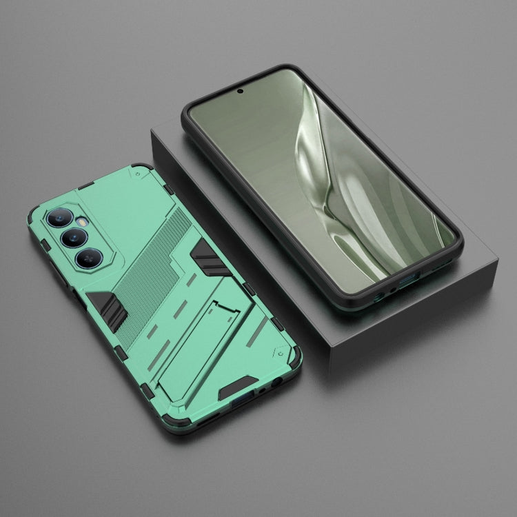For Realme C65 4G Global Punk Armor 2 in 1 PC + TPU Phone Case with Holder