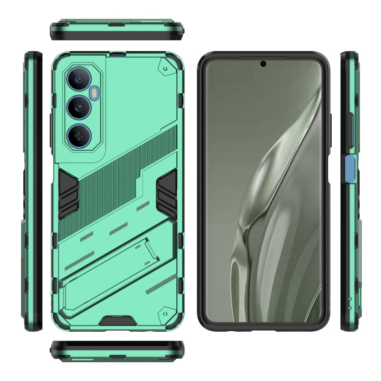 For Realme C65 4G Global Punk Armor 2 in 1 PC + TPU Phone Case with Holder