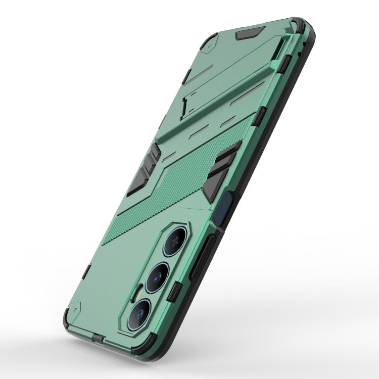 For Realme C65 4G Global Punk Armor 2 in 1 PC + TPU Phone Case with Holder