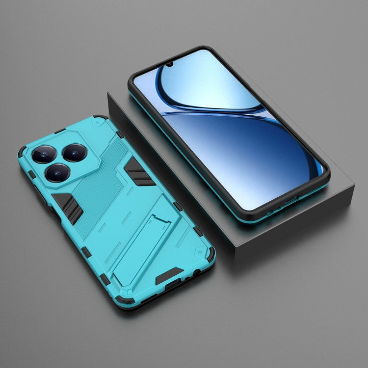 For Realme C63 4G Global Punk Armor 2 in 1 PC + TPU Phone Case with Holder