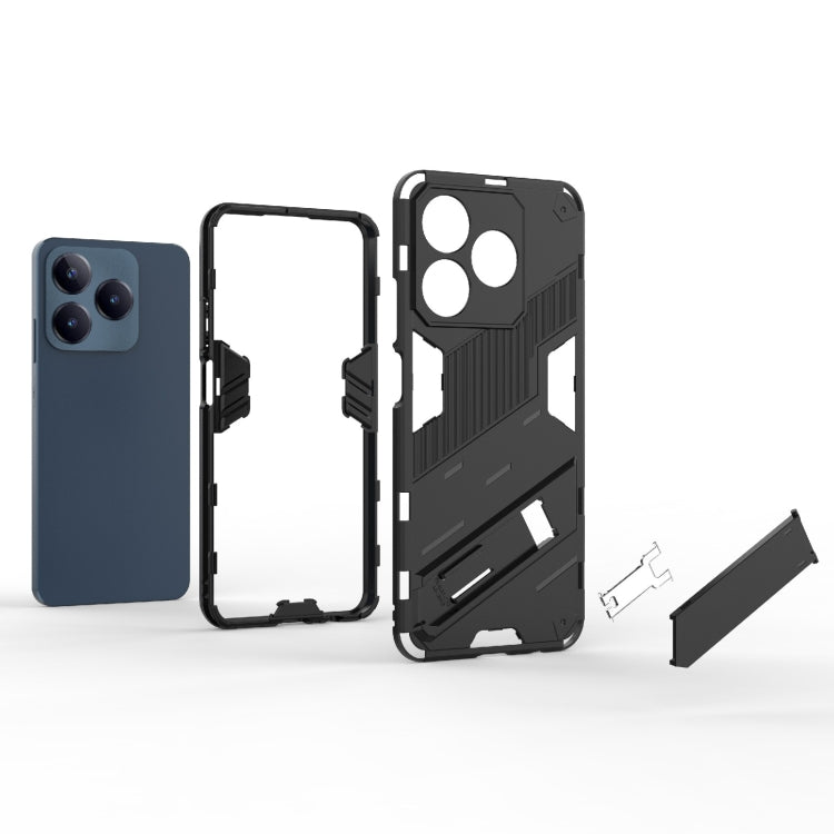 For Realme C63 4G Global Punk Armor 2 in 1 PC + TPU Phone Case with Holder