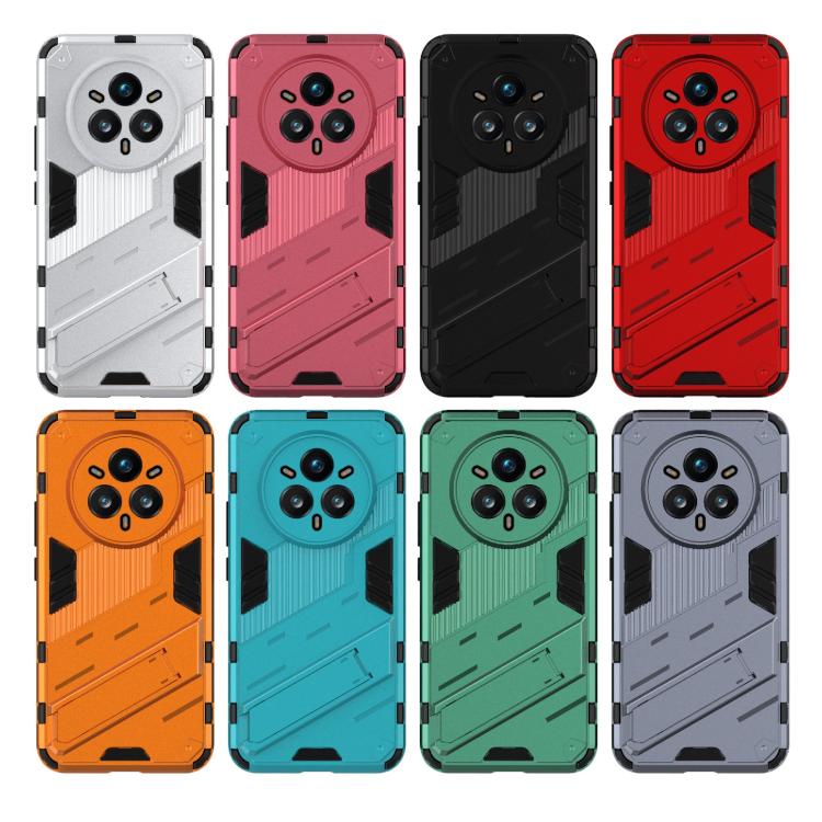 For Realme 14 Pro+ 5G Punk Armor 2 in 1 PC + TPU Phone Case with Holder