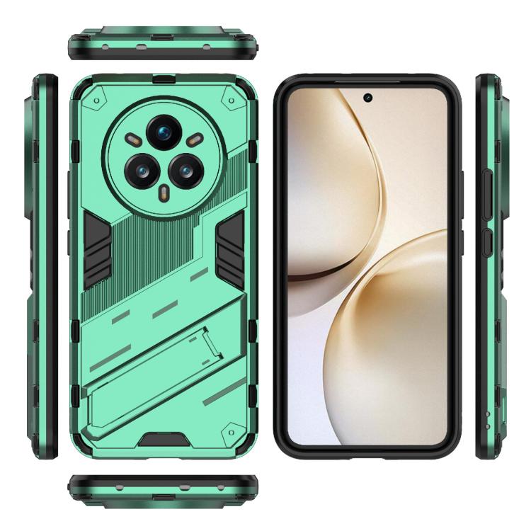 For Realme 14 Pro+ 5G Punk Armor 2 in 1 PC + TPU Phone Case with Holder