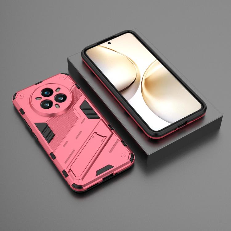 For Realme 14 Pro+ 5G Punk Armor 2 in 1 PC + TPU Phone Case with Holder