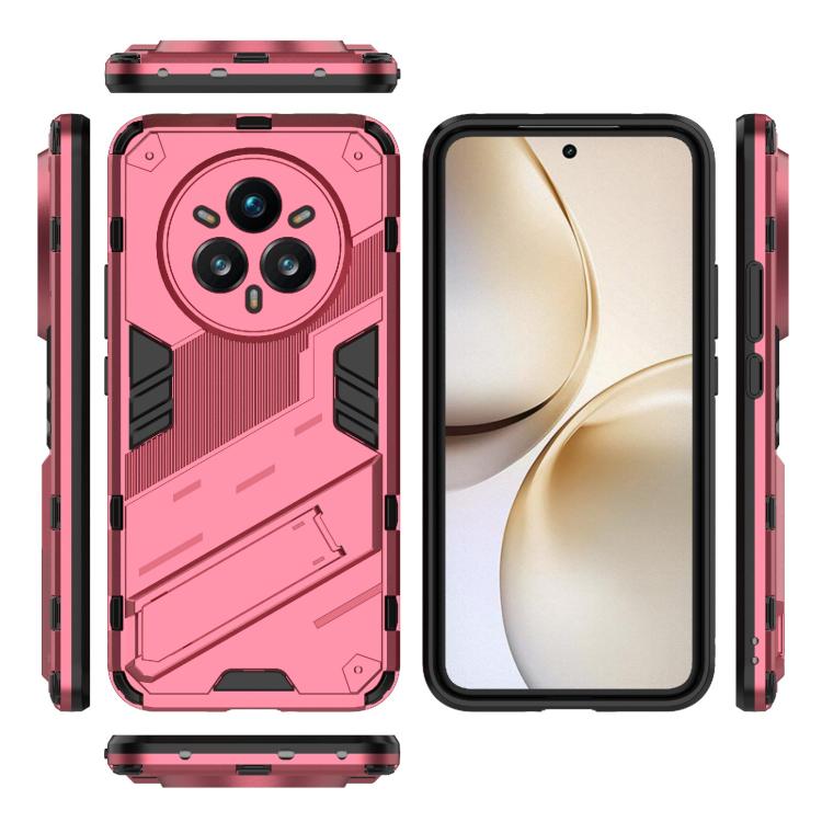 For Realme 14 Pro+ 5G Punk Armor 2 in 1 PC + TPU Phone Case with Holder