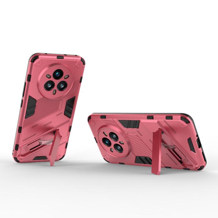 For Realme 14 Pro+ 5G Punk Armor 2 in 1 PC + TPU Phone Case with Holder