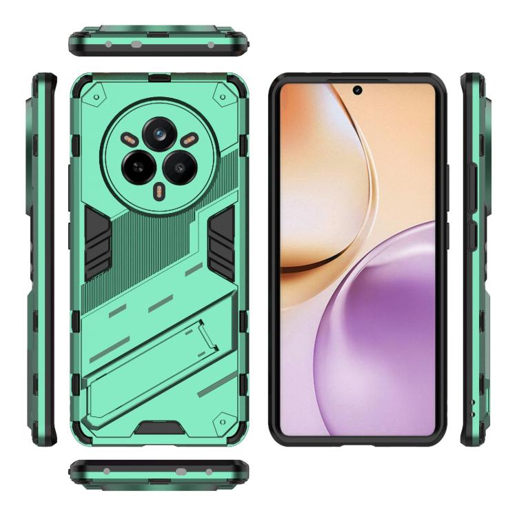 For Realme 14 Pro 5G Global Punk Armor 2 in 1 PC + TPU Phone Case with Holder
