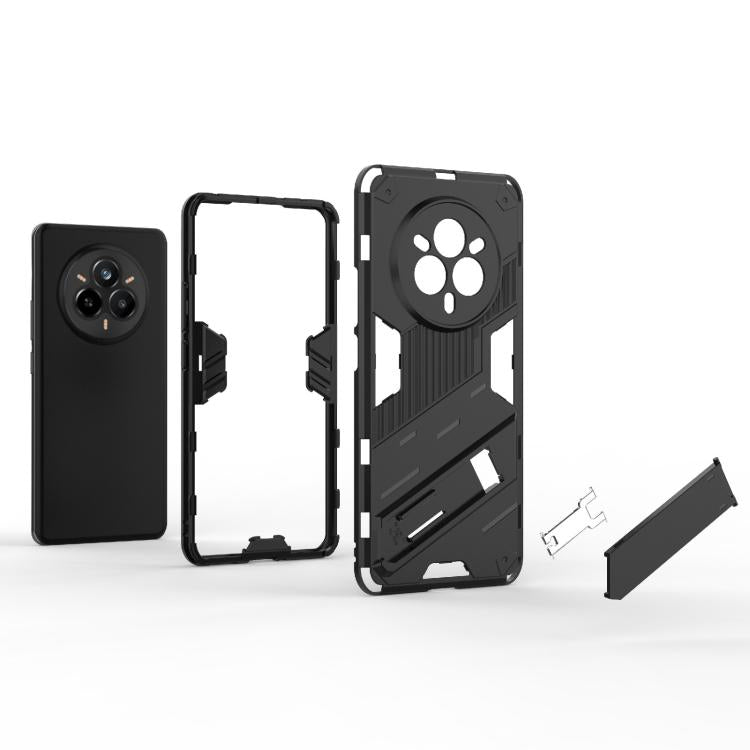 For Realme 14 Pro 5G Global Punk Armor 2 in 1 PC + TPU Phone Case with Holder