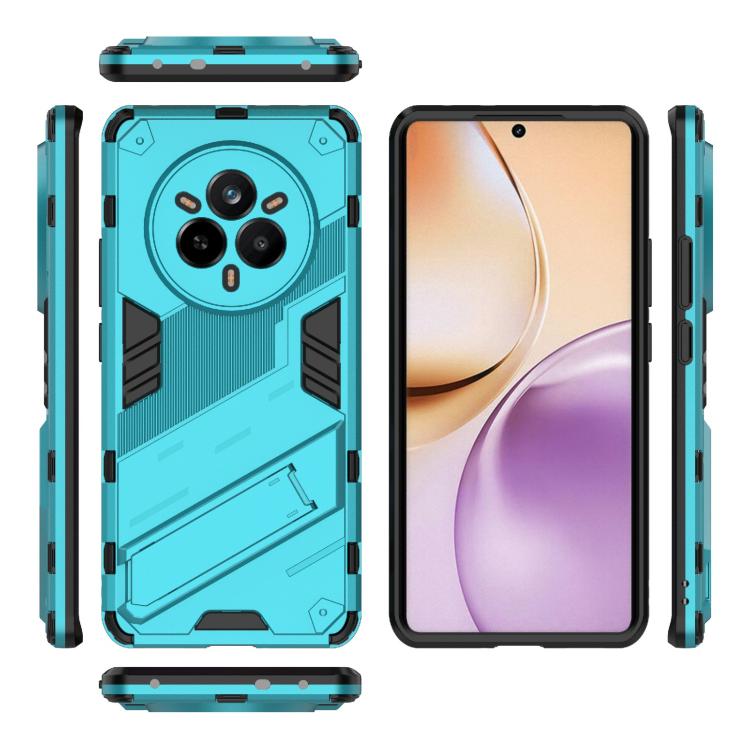 For Realme 14 Pro 5G Global Punk Armor 2 in 1 PC + TPU Phone Case with Holder