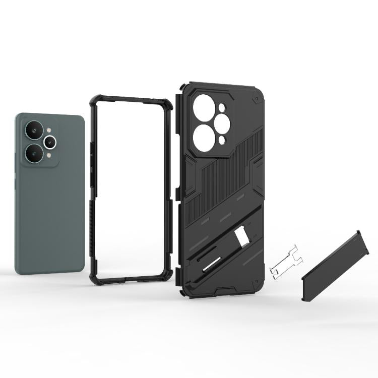 For Realme 15 Pro 5G Global Punk Armor 2 in 1 PC + TPU Phone Case with Holder