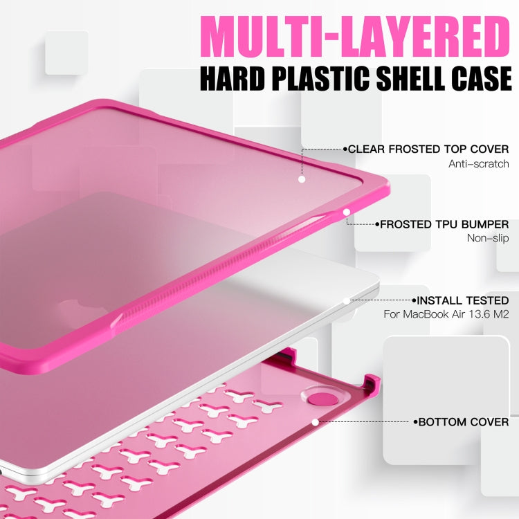 For MacBook Air 13.6 inch A2681 2022 Translucent Laptop Protective Case