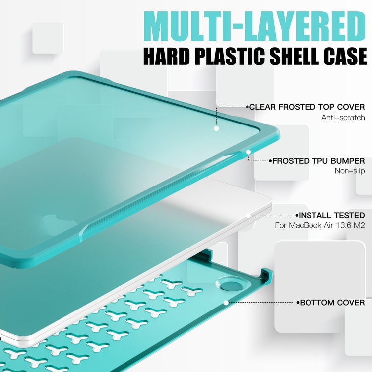 For MacBook Air 13.6 inch A2681 2022 Translucent Laptop Protective Case