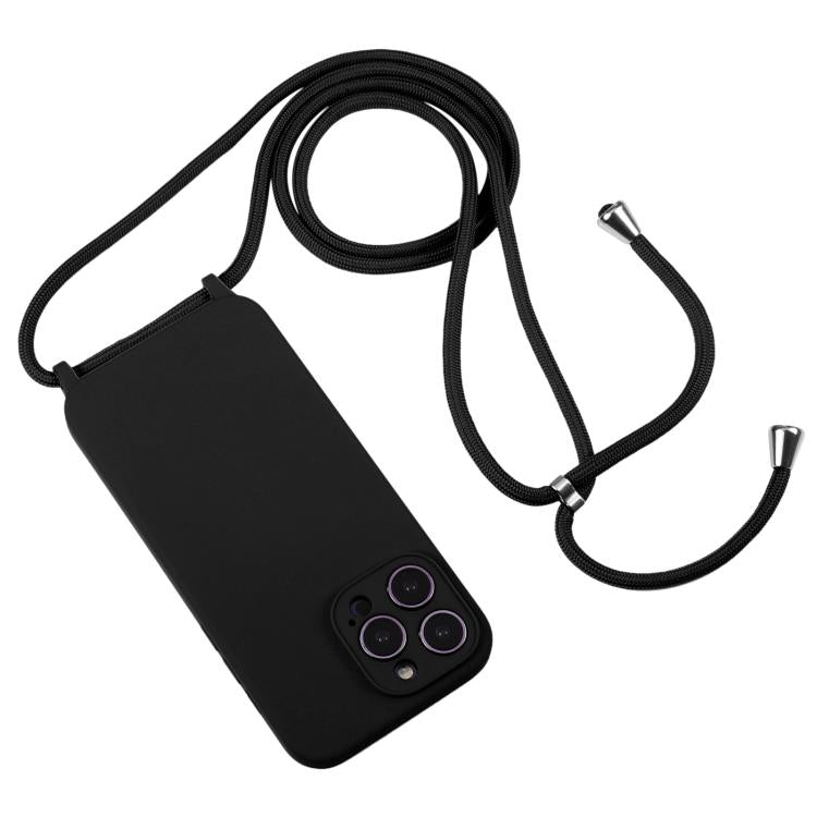 For iPhone 17 Pro Max Crossbody Lanyard Liquid Silicone Case