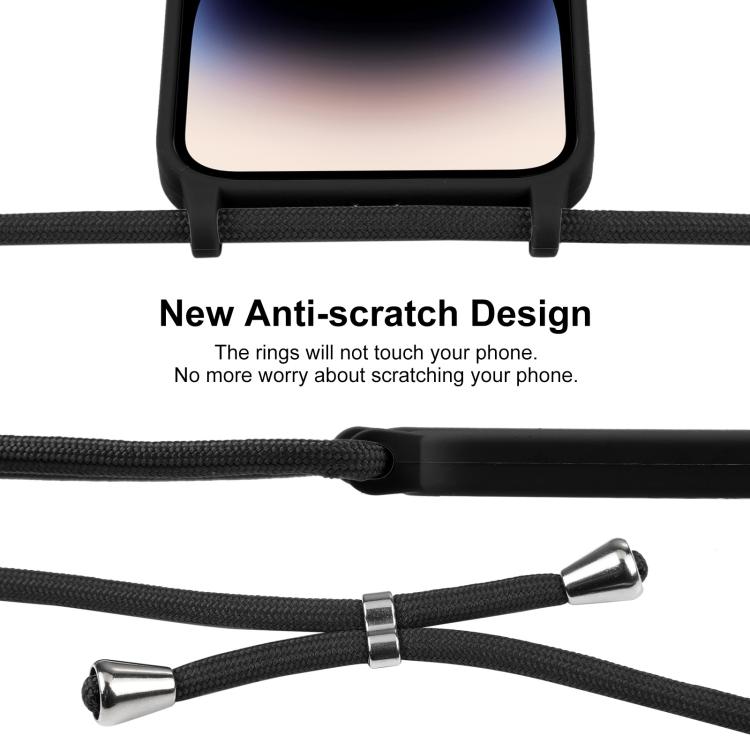 For iPhone 17 Pro Max Crossbody Lanyard Liquid Silicone Case
