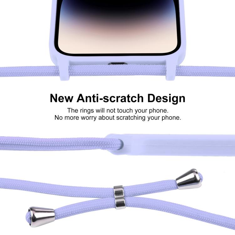 For iPhone 17 Pro Max Crossbody Lanyard Liquid Silicone Case
