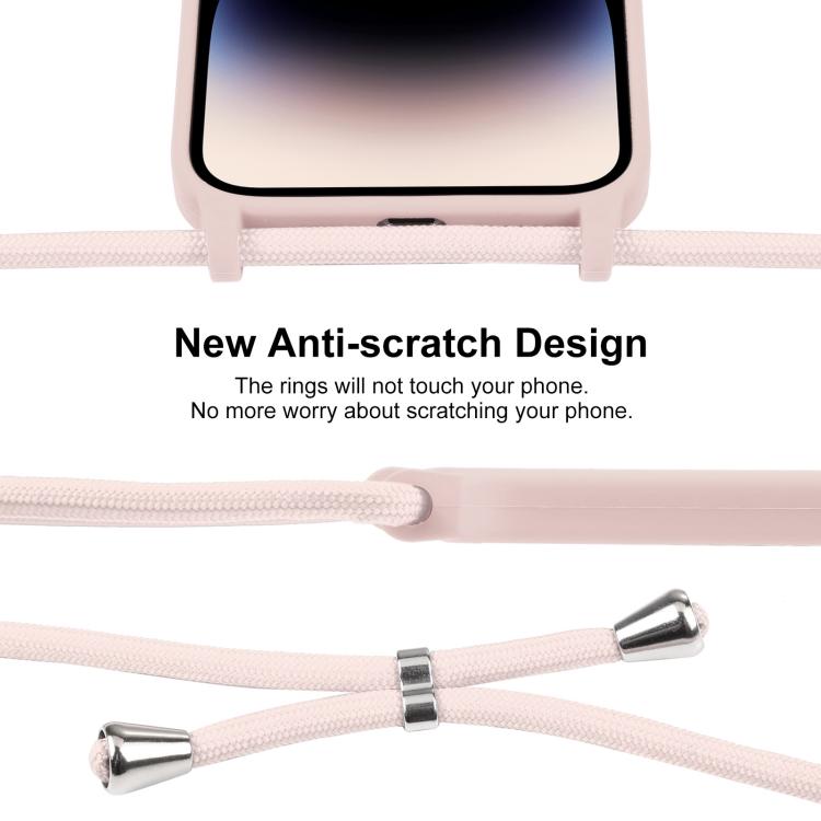 For iPhone 17 Pro Max Crossbody Lanyard Liquid Silicone Case