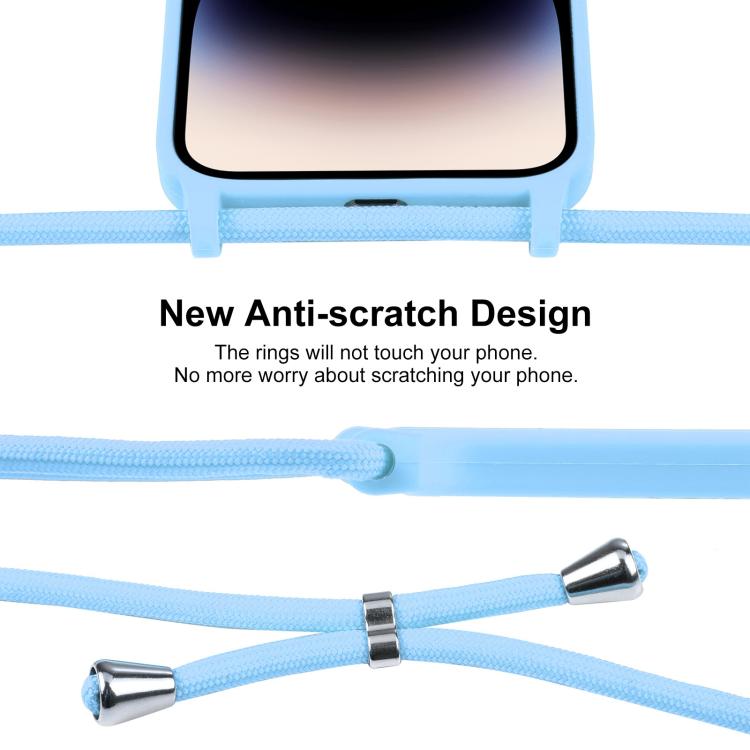 For iPhone 17 Pro Max Crossbody Lanyard Liquid Silicone Case