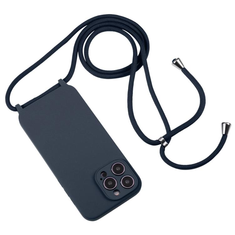 For iPhone 17 Pro Crossbody Lanyard Liquid Silicone Case